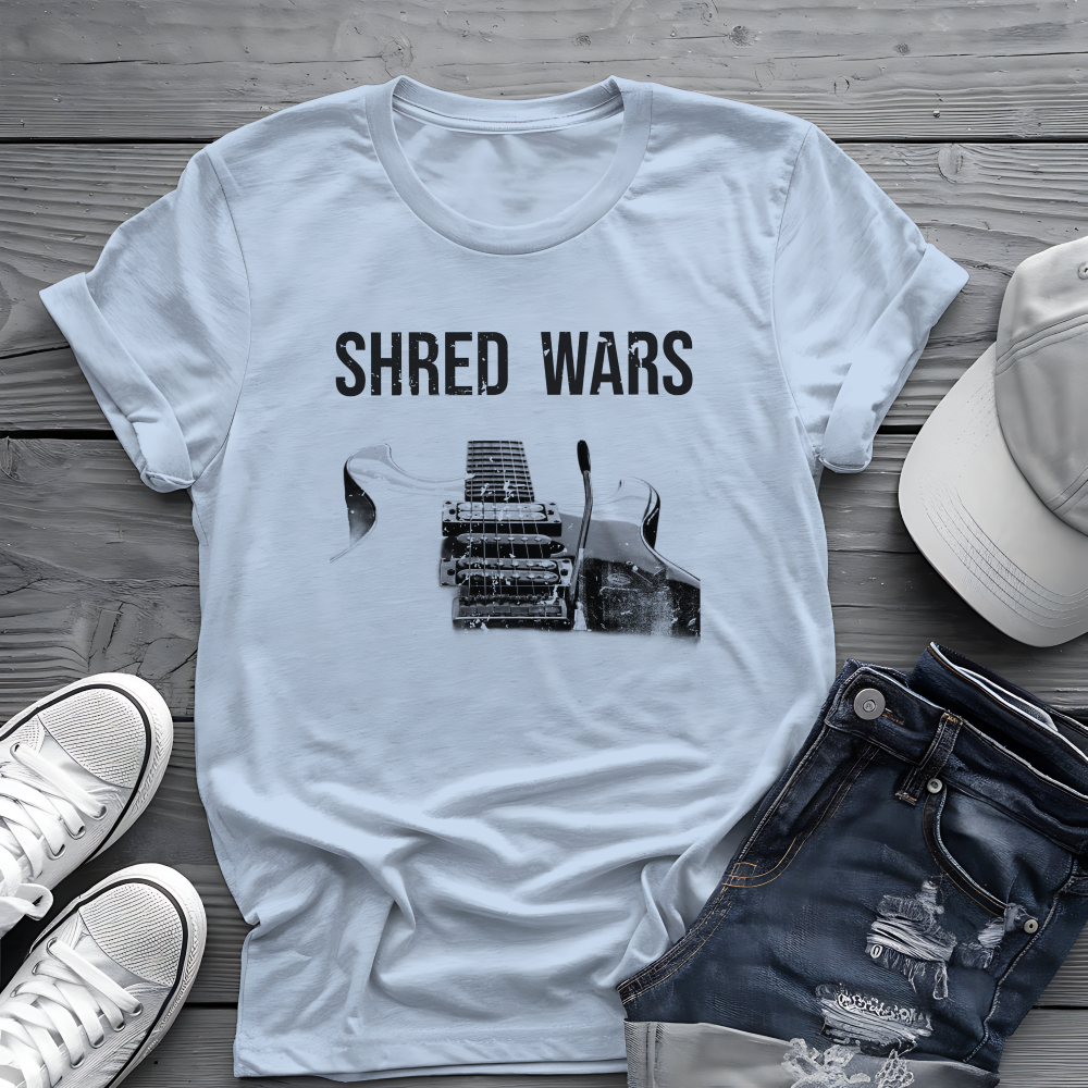 Shred Wars Tee 🎸 Electric Guitar Shirt - Guitarist Competition Gift