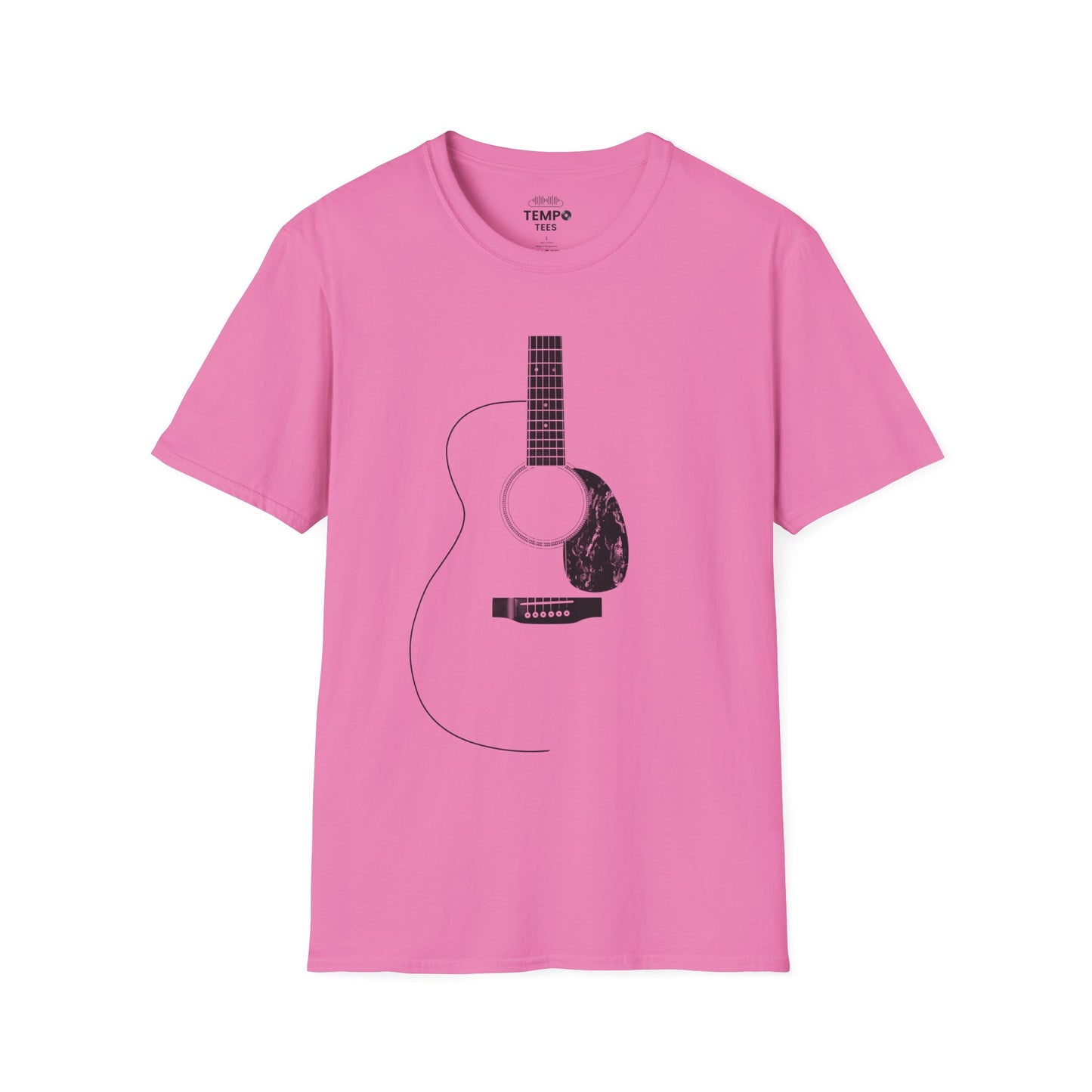 Minimalist Acoustic Guitar Tee 🎸 Clean Music Shirt - Guitar Lover Gift