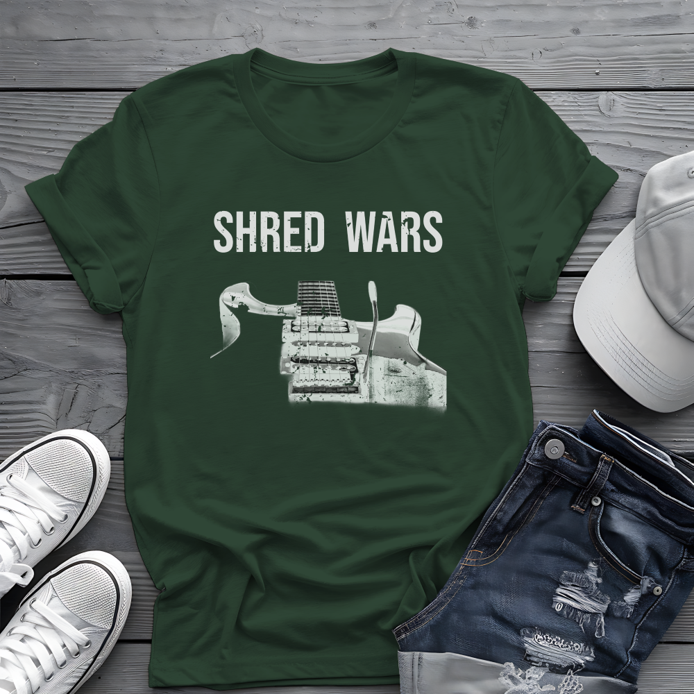 Shred Wars Tee 🎸 Electric Guitar Shirt - Guitarist Competition Gift