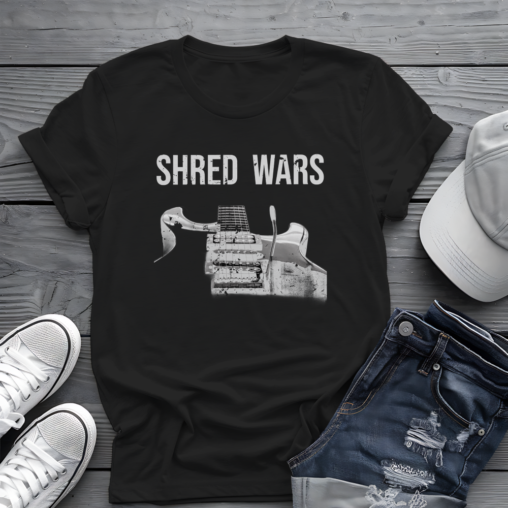 Shred Wars Tee 🎸 Electric Guitar Shirt - Guitarist Competition Gift