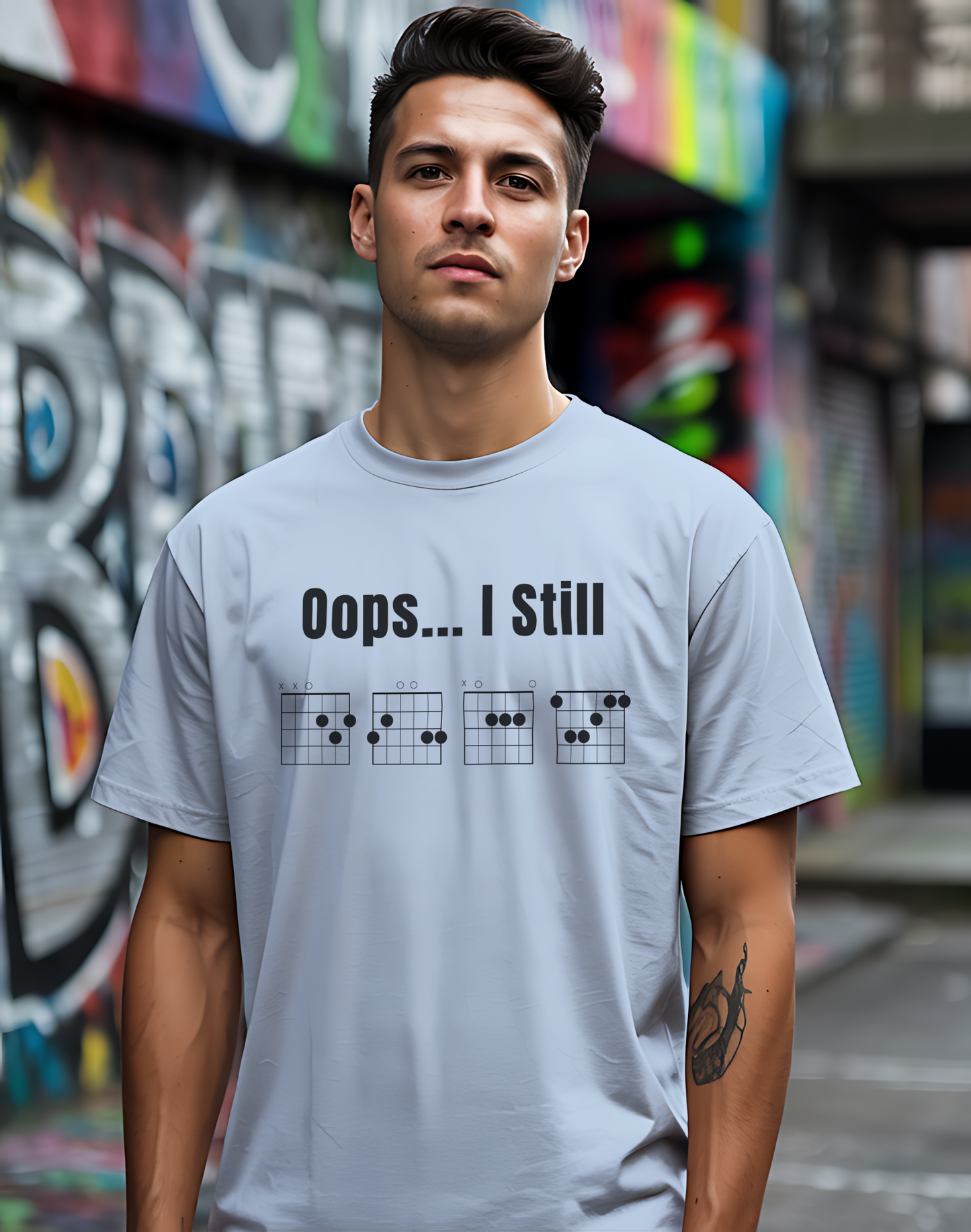 Oops... I Still DGAF Tee 🎸 Funny Chord Diagram Shirt - Musician Gift