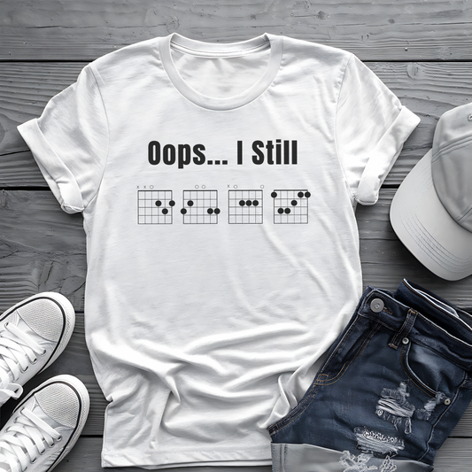 Oops... I Still DGAF Tee 🎸 Funny Chord Diagram Shirt - Musician Gift