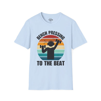 Bench Press Beat Tee 🏋️‍♂️ Music Workout Shirt