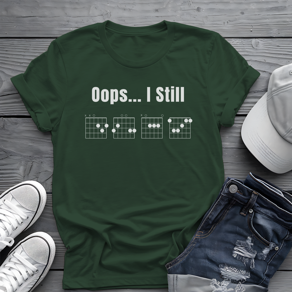 Oops... I Still DGAF Tee 🎸 Funny Chord Diagram Shirt - Musician Gift