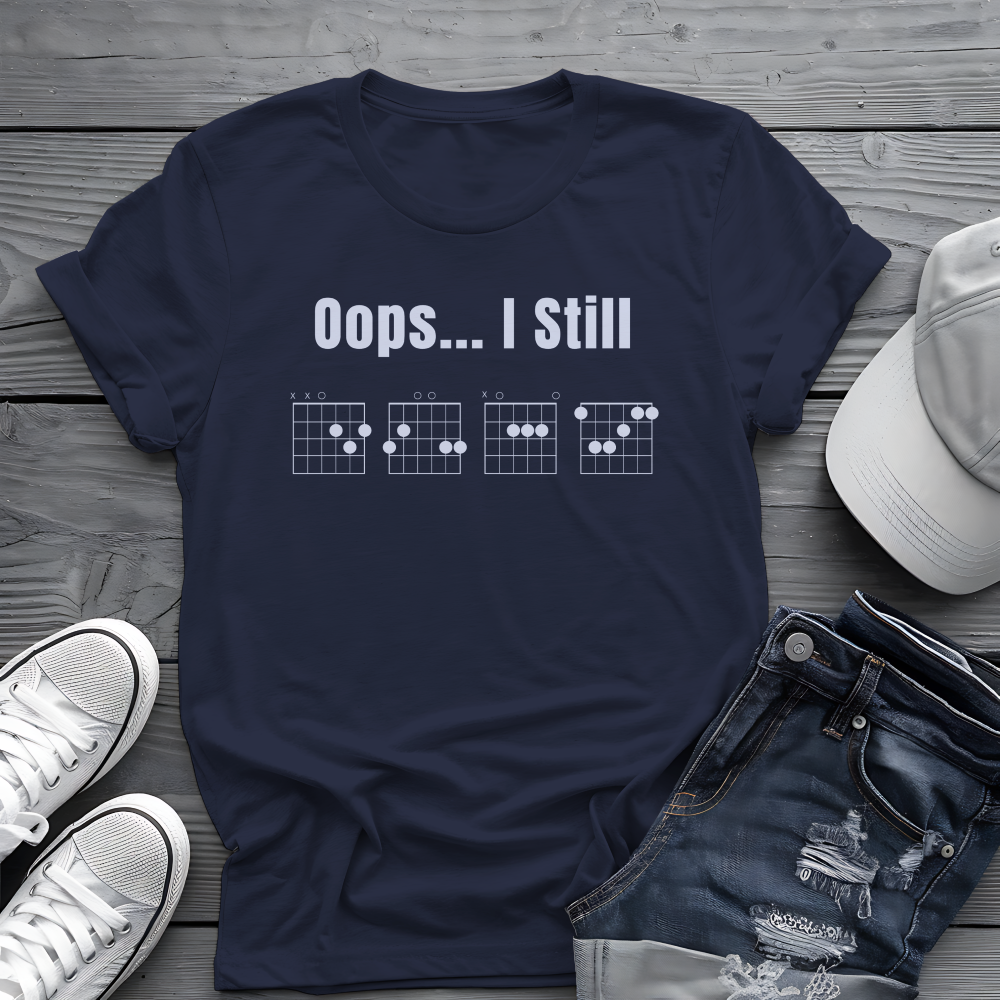 Oops... I Still DGAF Tee 🎸 Funny Chord Diagram Shirt - Musician Gift