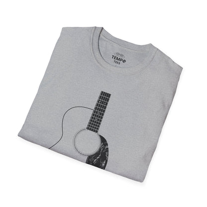 Minimalist Acoustic Guitar Tee 🎸 Clean Music Shirt - Guitar Lover Gift