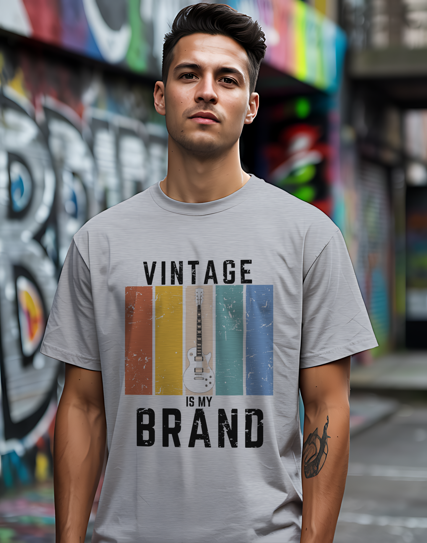 Vintage Is My Brand Tee 🎸 Retro Guitar Shirt - Vintage Style Gift