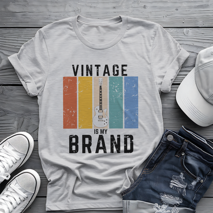 Vintage Is My Brand Tee 🎸 Retro Guitar Shirt - Vintage Style Gift