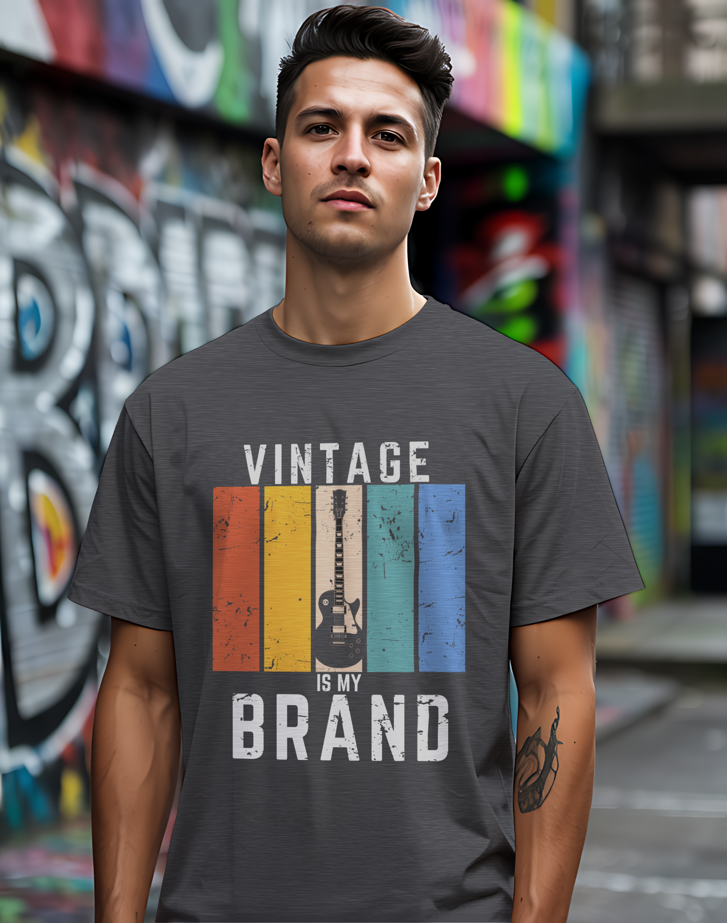 Vintage Is My Brand Tee 🎸 Retro Guitar Shirt - Vintage Style Gift