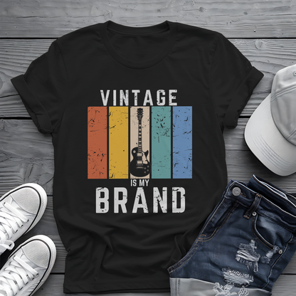 Vintage Is My Brand Tee 🎸 Retro Guitar Shirt - Vintage Style Gift