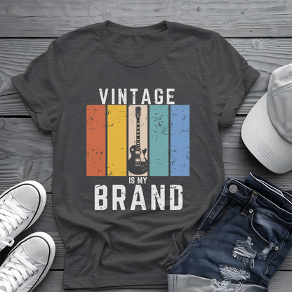 Vintage Is My Brand Tee 🎸 Retro Guitar Shirt - Vintage Style Gift
