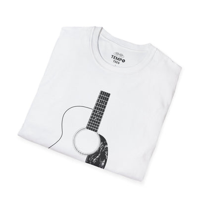 Minimalist Acoustic Guitar Tee 🎸 Clean Music Shirt - Guitar Lover Gift