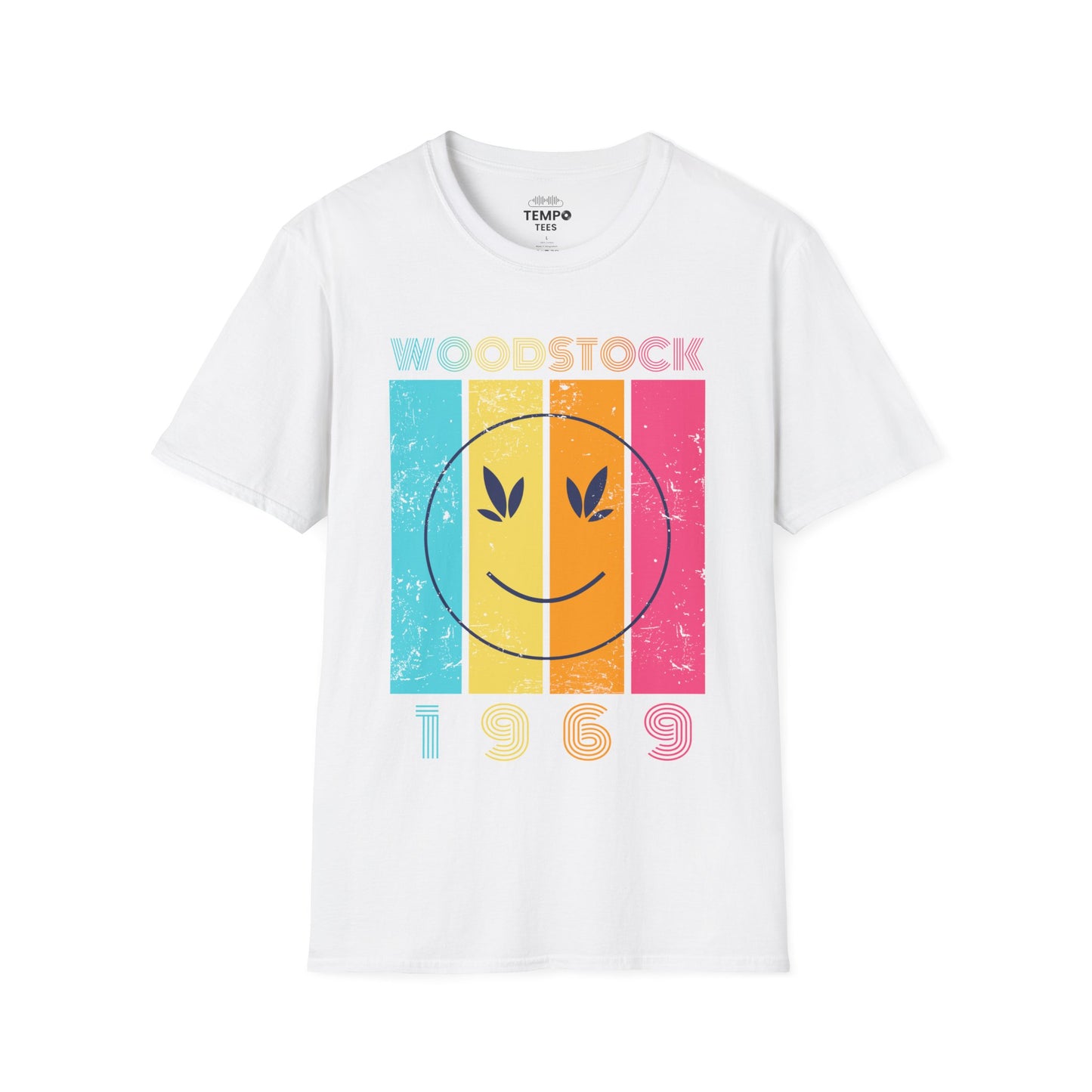 Woodstock 1969 Smiley Tee ☮️ Retro Music Festival Shirt