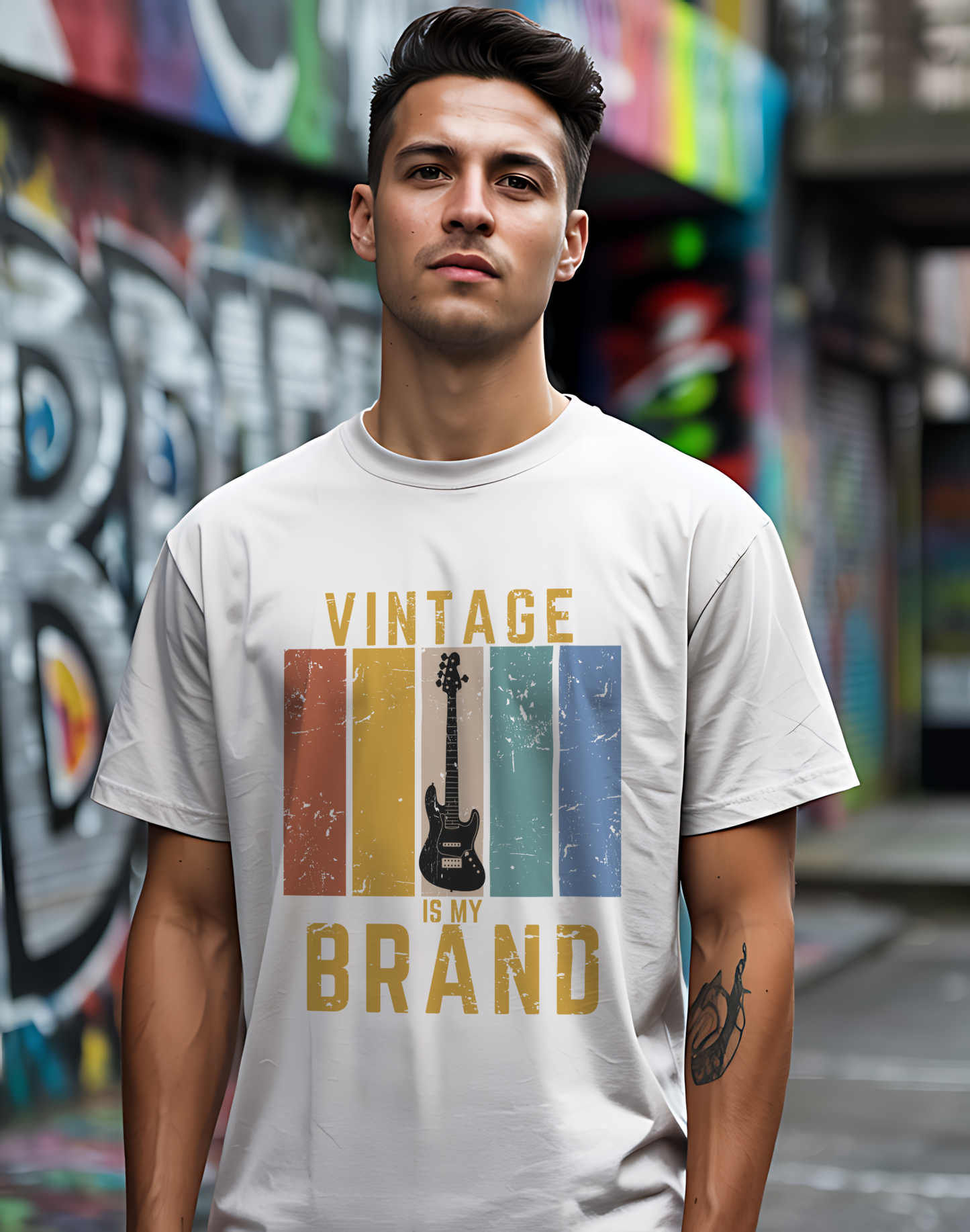 Vintage Is My Brand Tee 🎸 Retro Bass Guitar Shirt - Vintage Style Gift