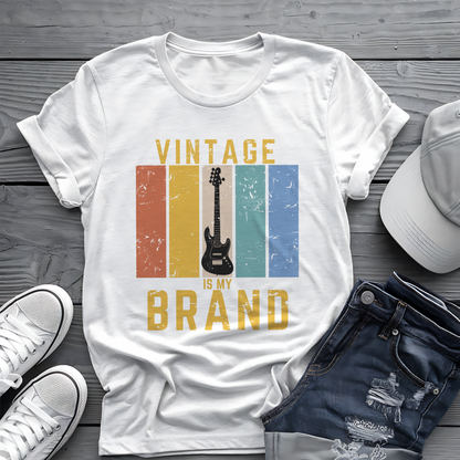 Vintage Is My Brand Tee 🎸 Retro Bass Guitar Shirt - Vintage Style Gift