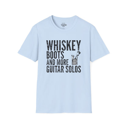 Whiskey Boots Guitar Tee 🥃🎸 Funny Country Music Shirt