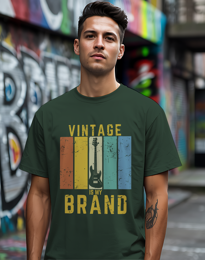 Vintage Is My Brand Tee 🎸 Retro Bass Guitar Shirt - Vintage Style Gift