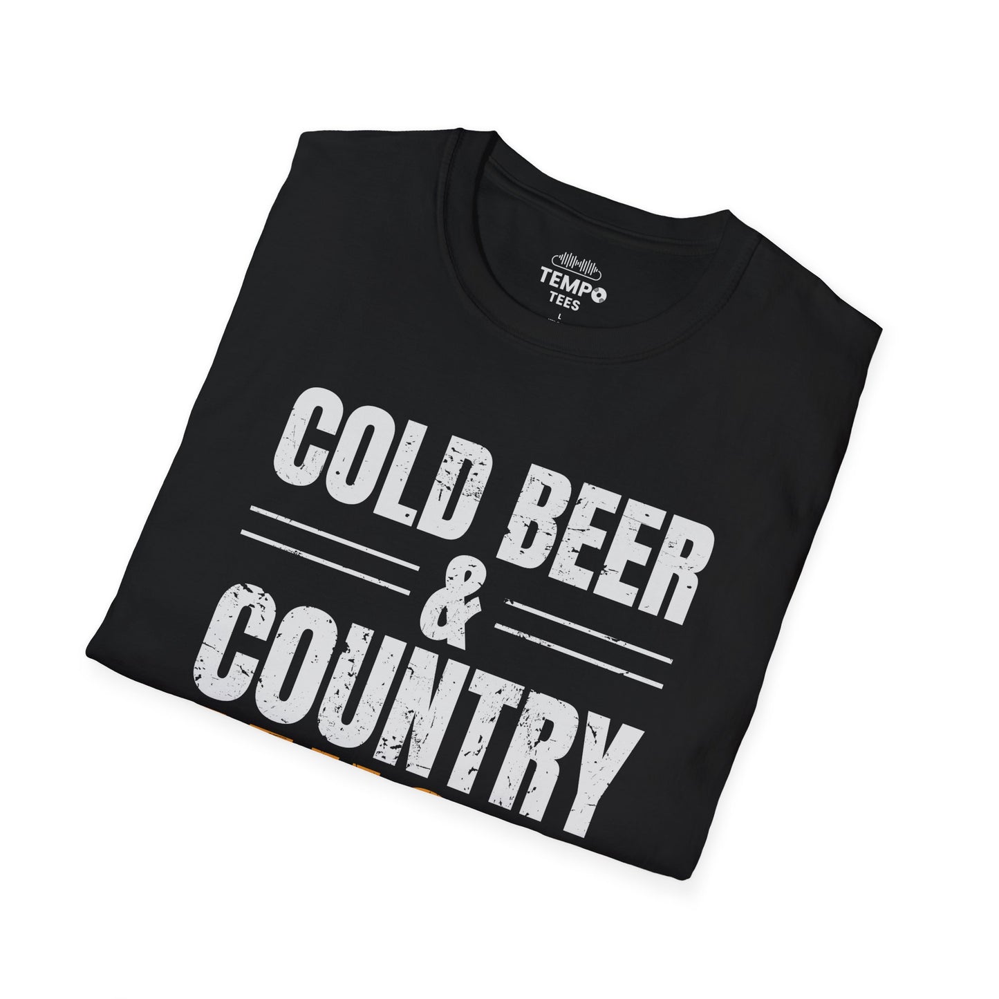 Cold Beer Country Tee 🍺🎶 Funny Country Music Shirt