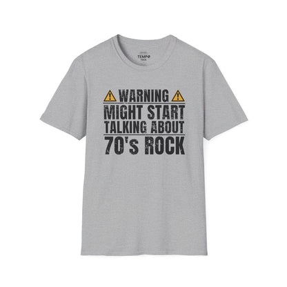 70s Rock Warning Tee ⚠️ Funny Music Lover Shirt