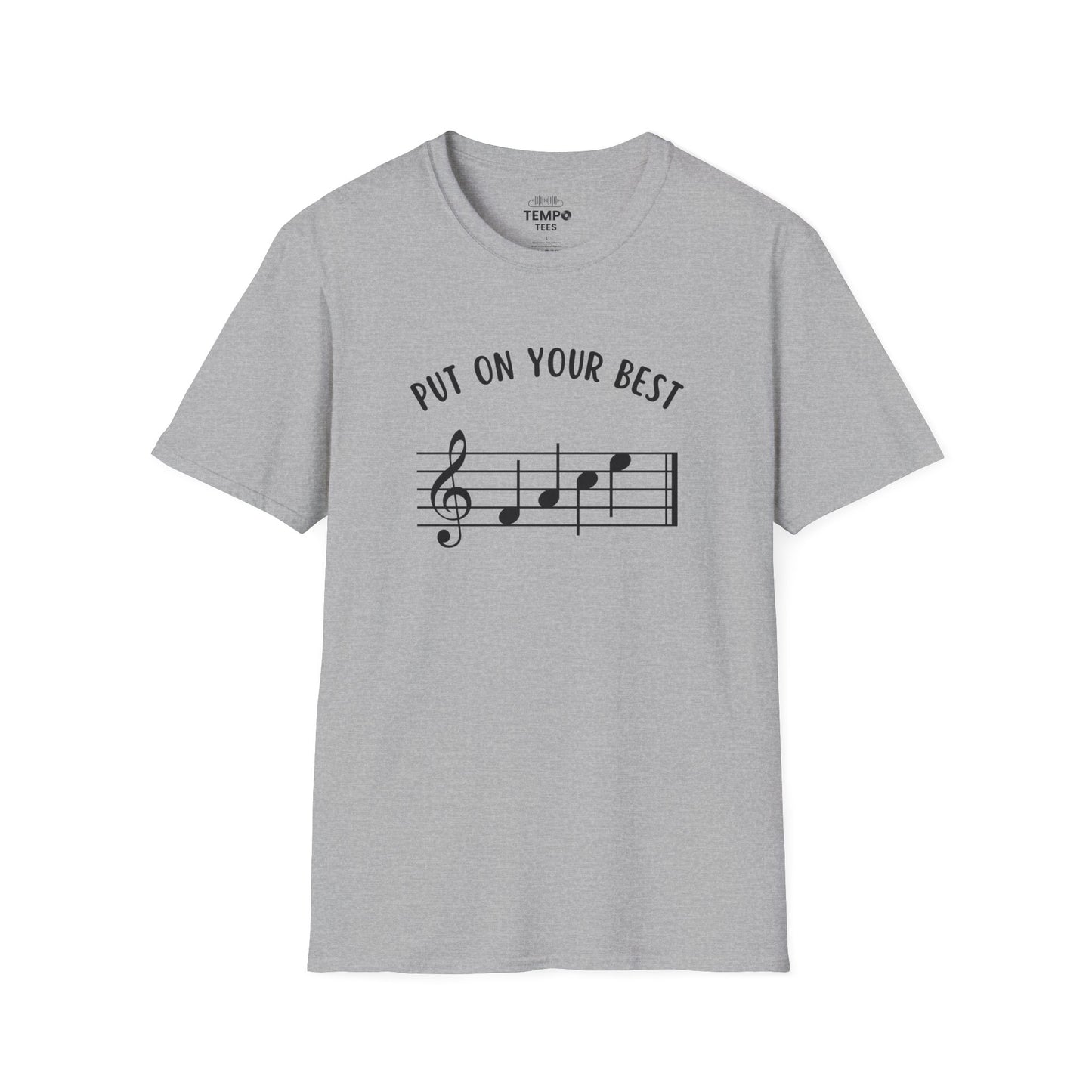 Put On Your Best FACE Tee 🎶 Musical Notes Shirt - Motivational Musician Gift