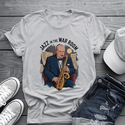 Churchill Jazz Tee 🎷 Funny War Room Music Shirt - Historical Gift