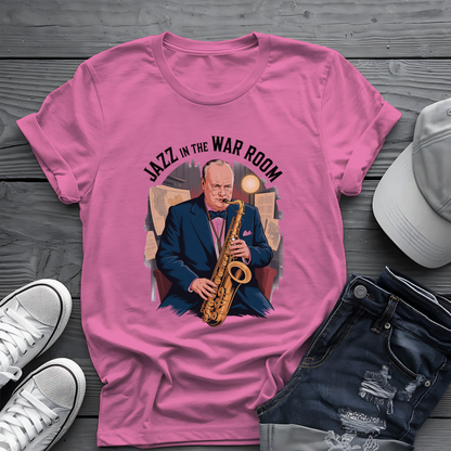 Churchill Jazz Tee 🎷 Funny War Room Music Shirt - Historical Gift