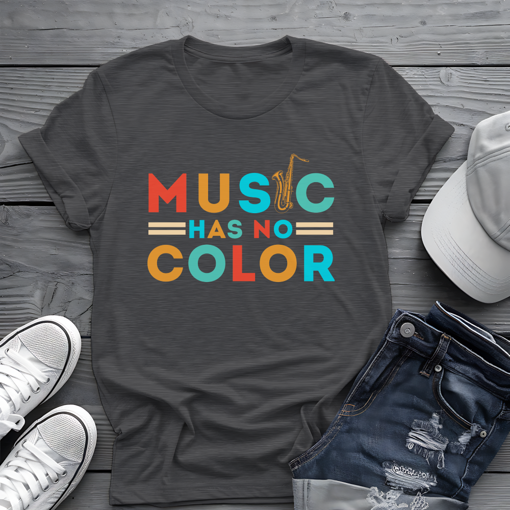 Music Has No Color Sax Tee 🎷 Unity Music Shirt - Equality Gift