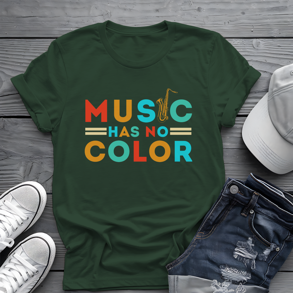 Music Has No Color Sax Tee 🎷 Unity Music Shirt - Equality Gift
