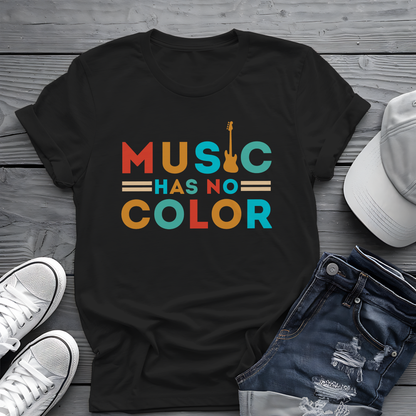 Music Has No Color Bass Tee 🎸 Unity Music Shirt - Equality Gift