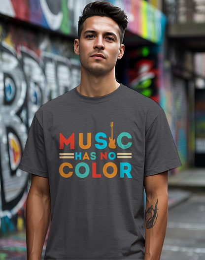 Music Has No Color Bass Tee 🎸 Unity Music Shirt - Equality Gift