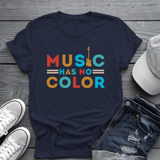 Music Has No Color Bass Tee 🎸 Unity Music Shirt - Equality Gift