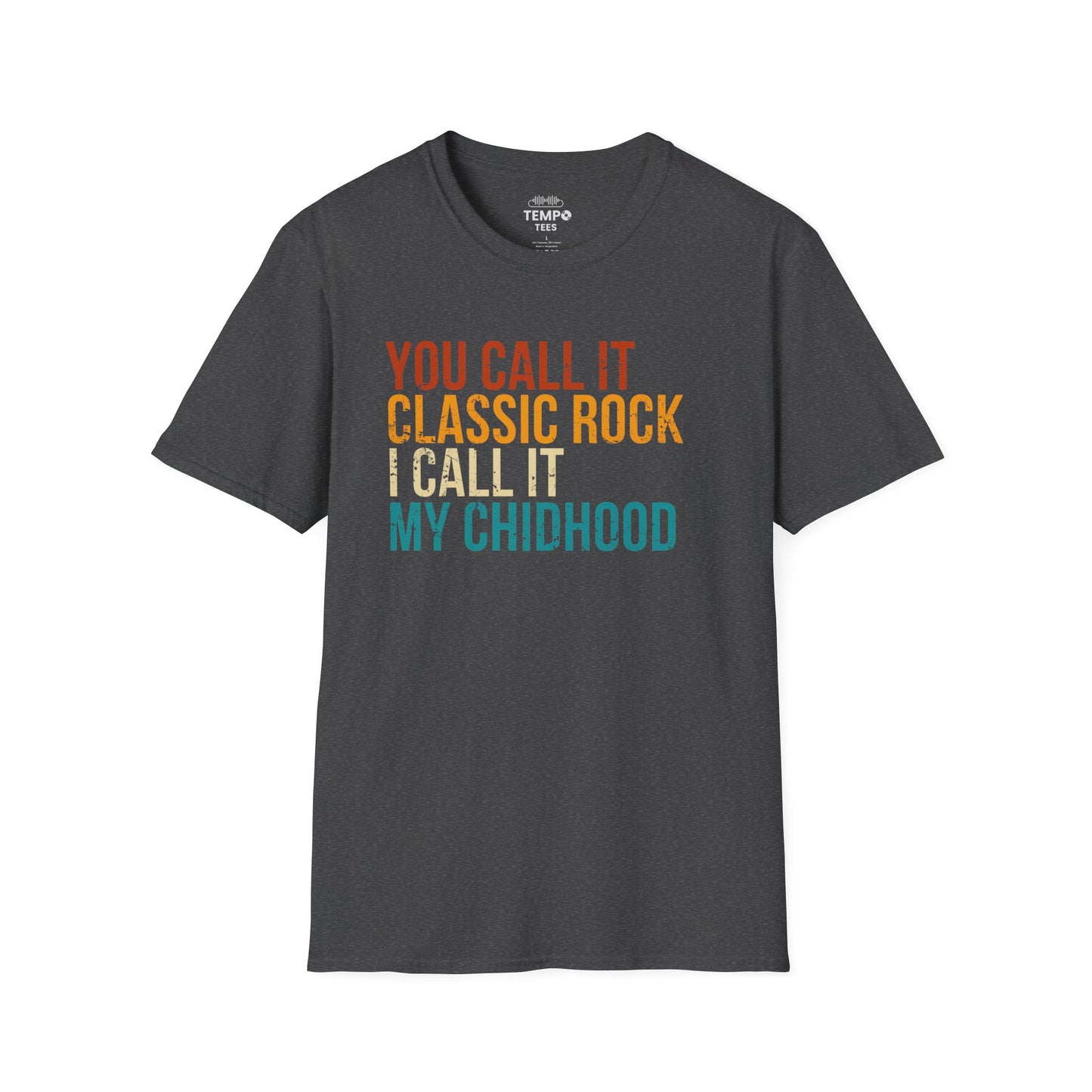 Classic Rock Childhood Tee 🎶 Funny Retro Music Shirt