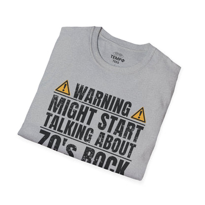 70s Rock Warning Tee ⚠️ Funny Music Lover Shirt