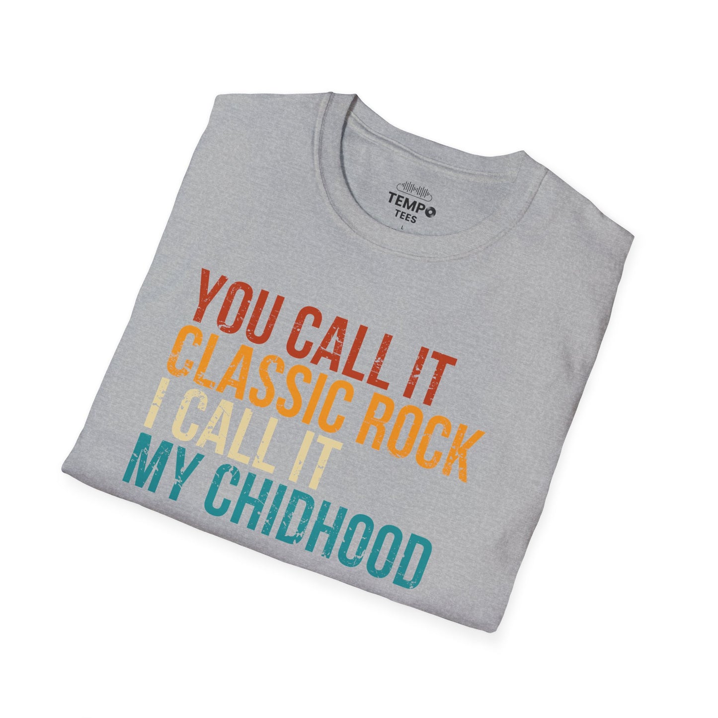 Classic Rock Childhood Tee 🎶 Funny Retro Music Shirt