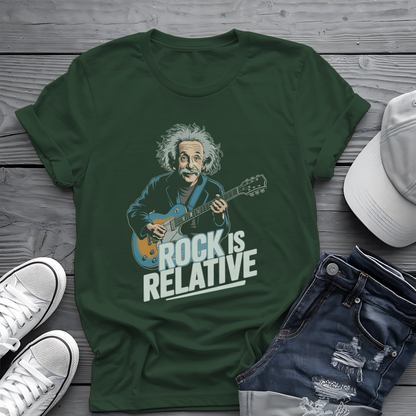 Einstein Rock Tee 🎸 Funny Science Music Shirt - Guitar Humor