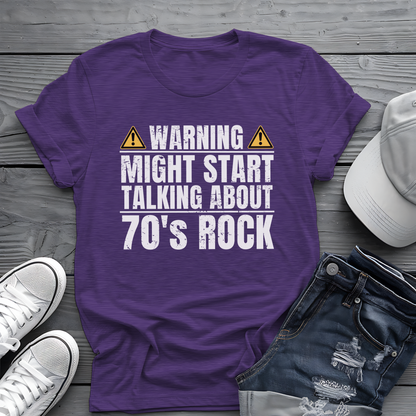 70s Rock Warning Tee ⚠️ Funny Music Lover Shirt