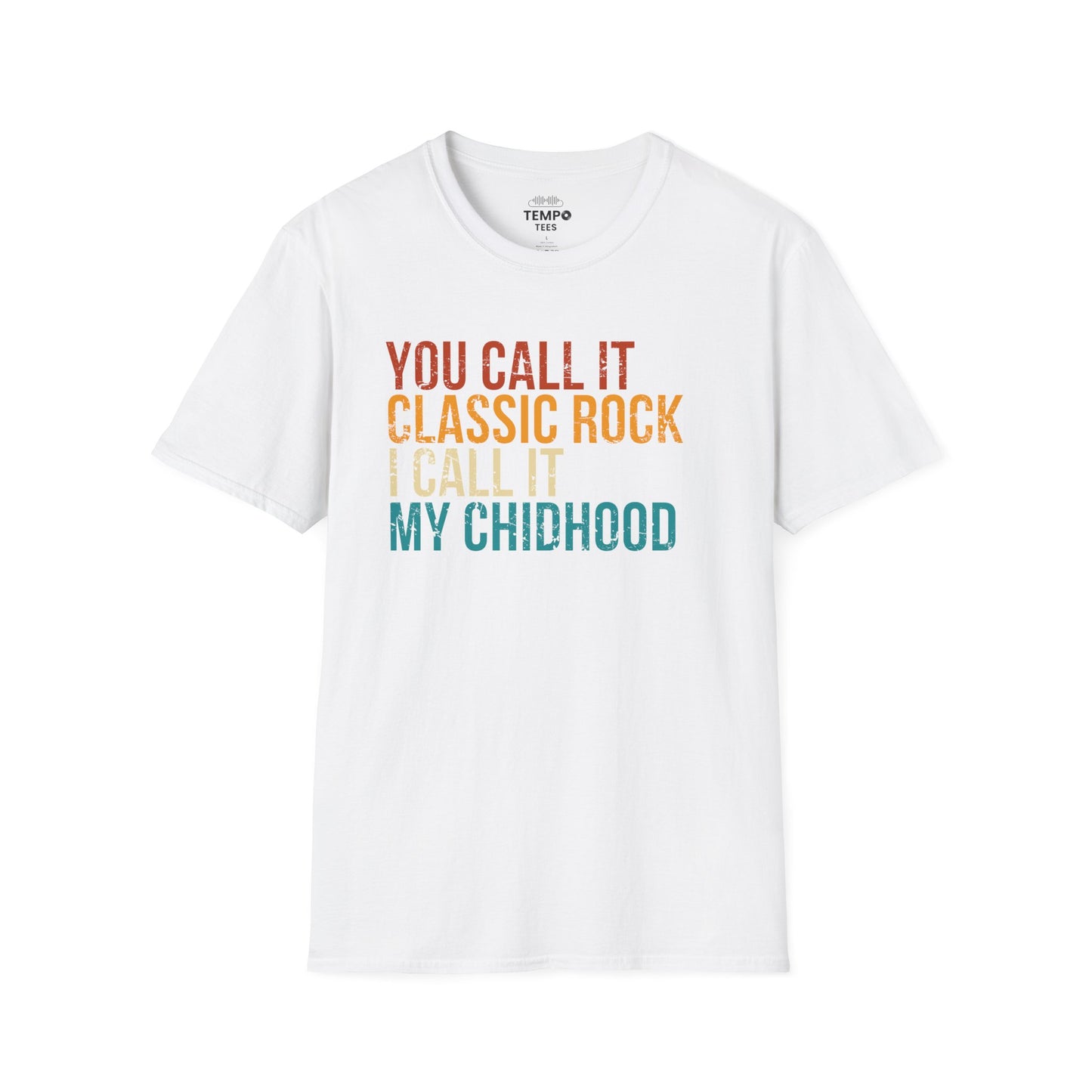 Classic Rock Childhood Tee 🎶 Funny Retro Music Shirt