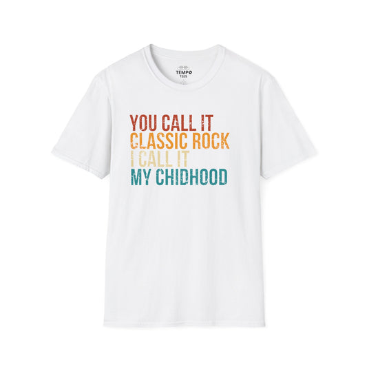 Classic Rock Childhood Tee 🎶 Funny Retro Music Shirt