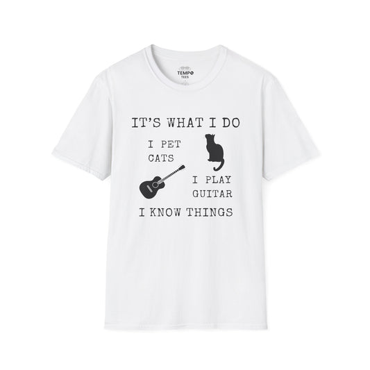 It's What I Do Tee 🐈🎸 Funny Cat & Guitar Shirt