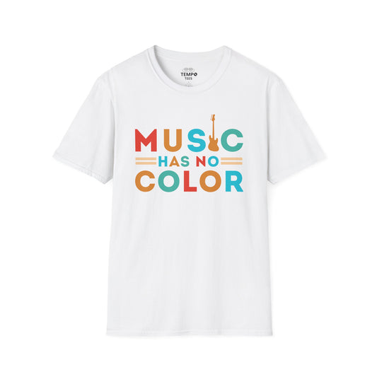 Music Has No Color Bass Tee 🎷 Unity Music Shirt - Equality Gift