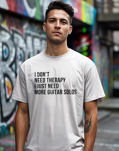 Guitar Solo Therapy Tee 🎸 Funny Guitarist Shirt