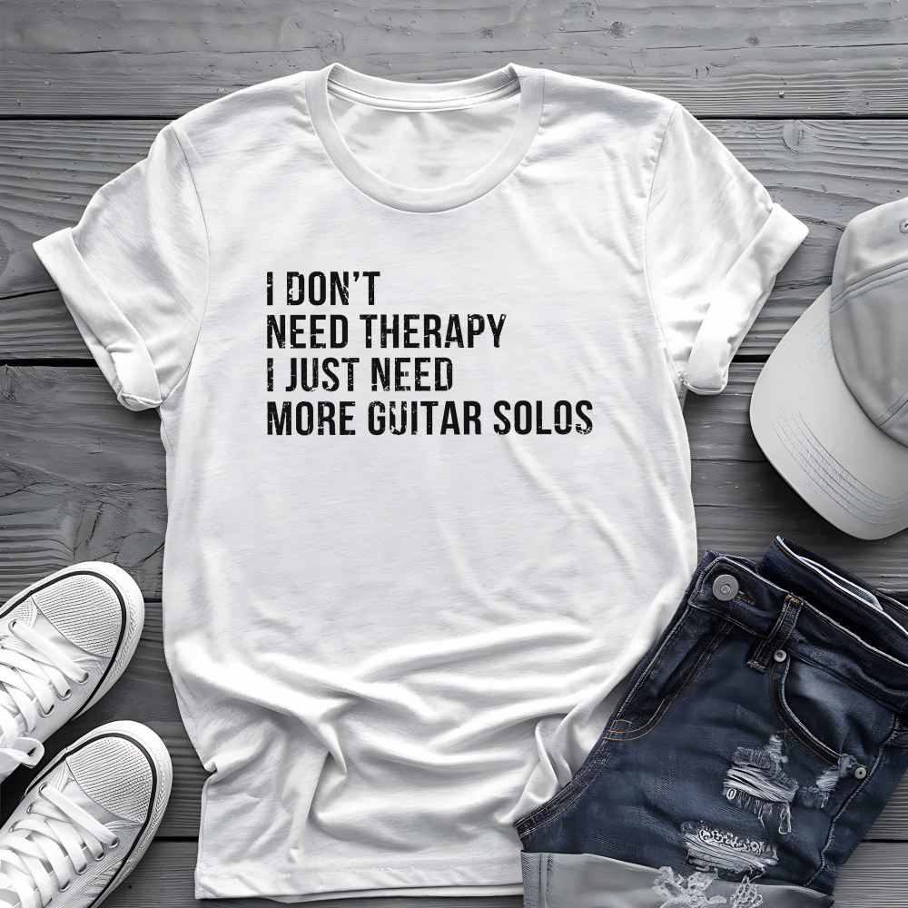 Guitar Solo Therapy Tee 🎸 Funny Guitarist Shirt