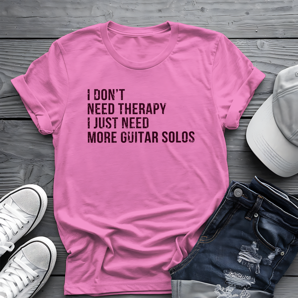 Guitar Solo Therapy Tee 🎸 Funny Guitarist Shirt