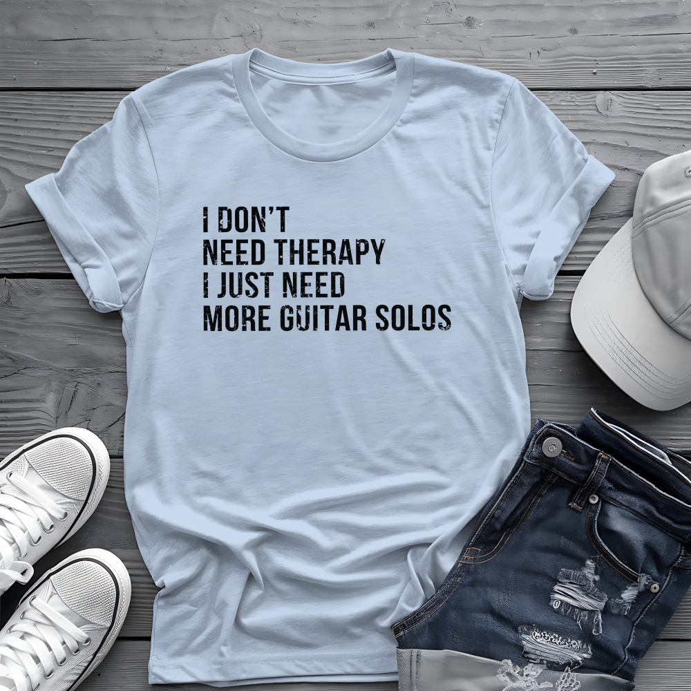 Guitar Solo Therapy Tee 🎸 Funny Guitarist Shirt