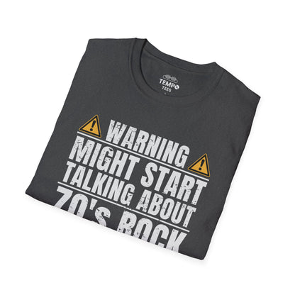 70s Rock Warning Tee ⚠️ Funny Music Lover Shirt