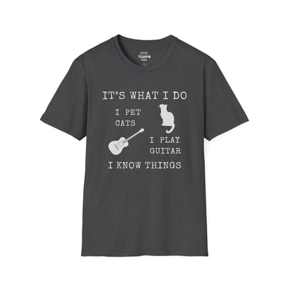 It's What I Do Tee 🐈🎸 Funny Cat & Guitar Shirt