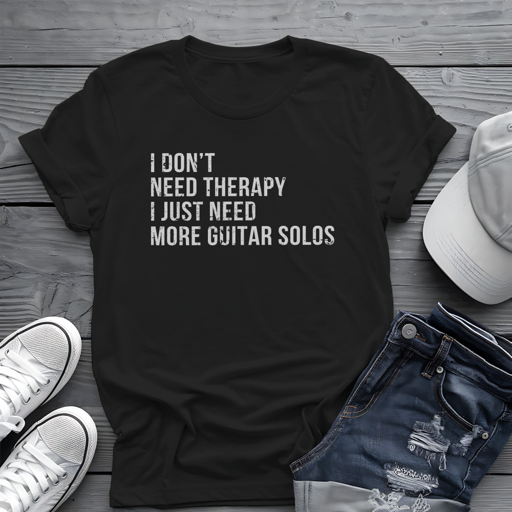 Guitar Solo Therapy Tee 🎸 Funny Guitarist Shirt