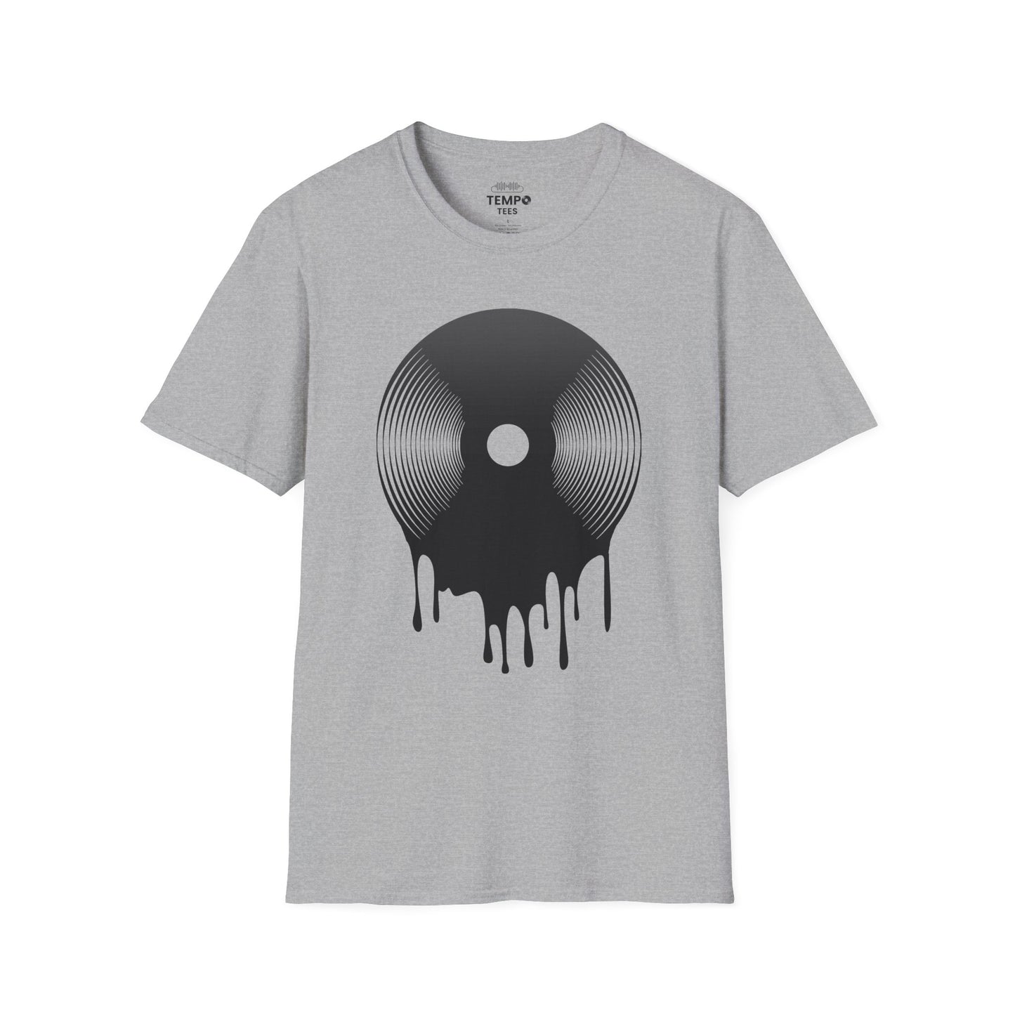 Melting Vinyl Record Tee 🎶 Abstract Music Art Shirt - Vinyl Lover Gift