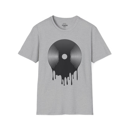 Melting Vinyl Record Tee 🎶 Abstract Music Art Shirt - Vinyl Lover Gift