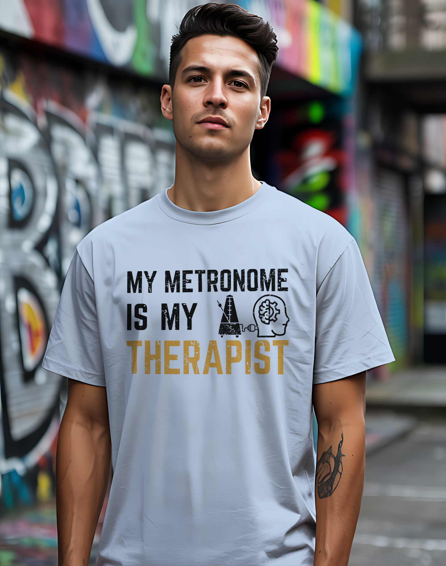 Metronome Therapist Tee 🎶 Funny Musician Shirt - Music Humor Gift